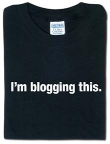 I'm blogging this t-shirt