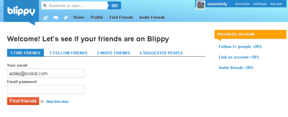 Blippy screenshot