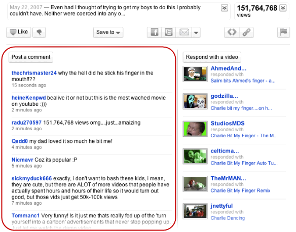 youtube comments screenshot