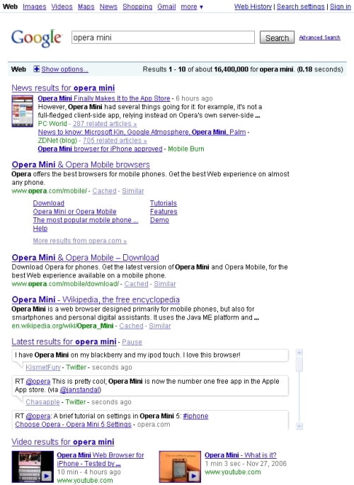 Oneupweb Opera Mini Coming To Iphone For Real Time Search