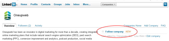 follow company on linkedin screenshot