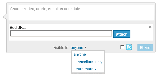 linkedin share tool screenshot