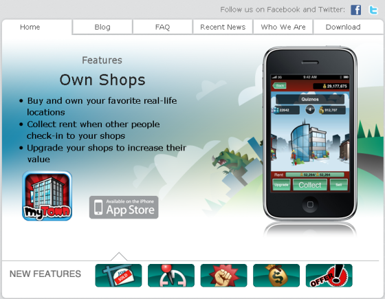MyTown website screenshot