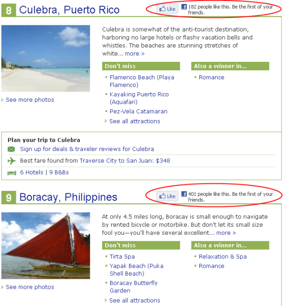 trip advisor like button