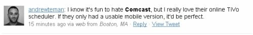 comcast tweet screenshot
