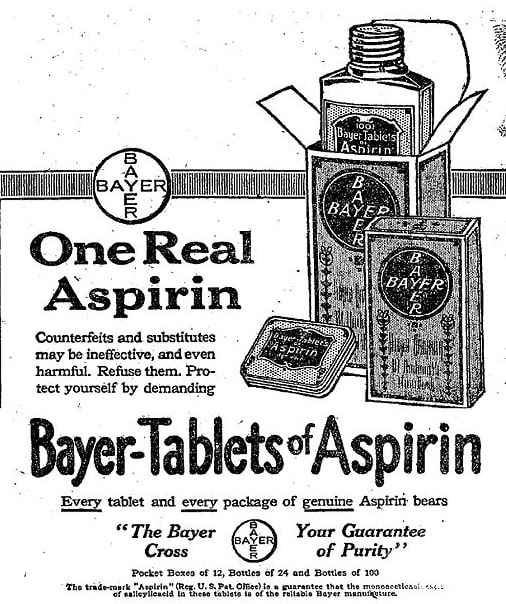 Bayer Aspirin classic print ad