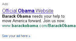 Obama Google Ad