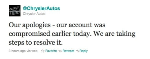 Chrysler Twitter Apology