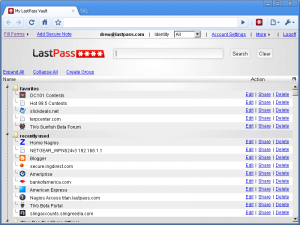 LastPass Vault on Chrome
