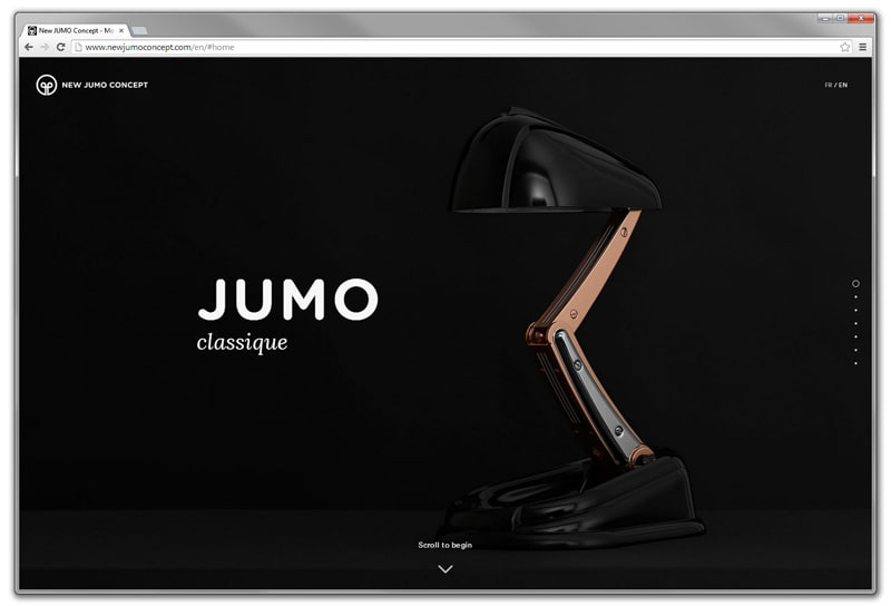 screenshot of a website: jumo
