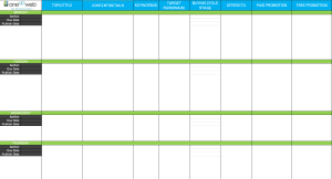 Content Calendar Blank