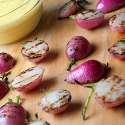 grilled radishes