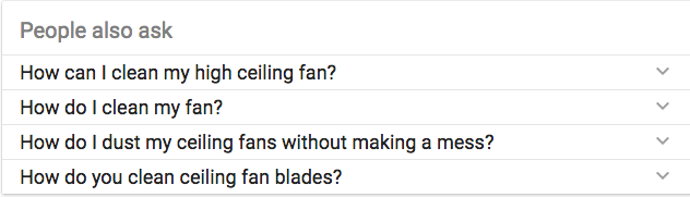 People also ask keyword phrases.
