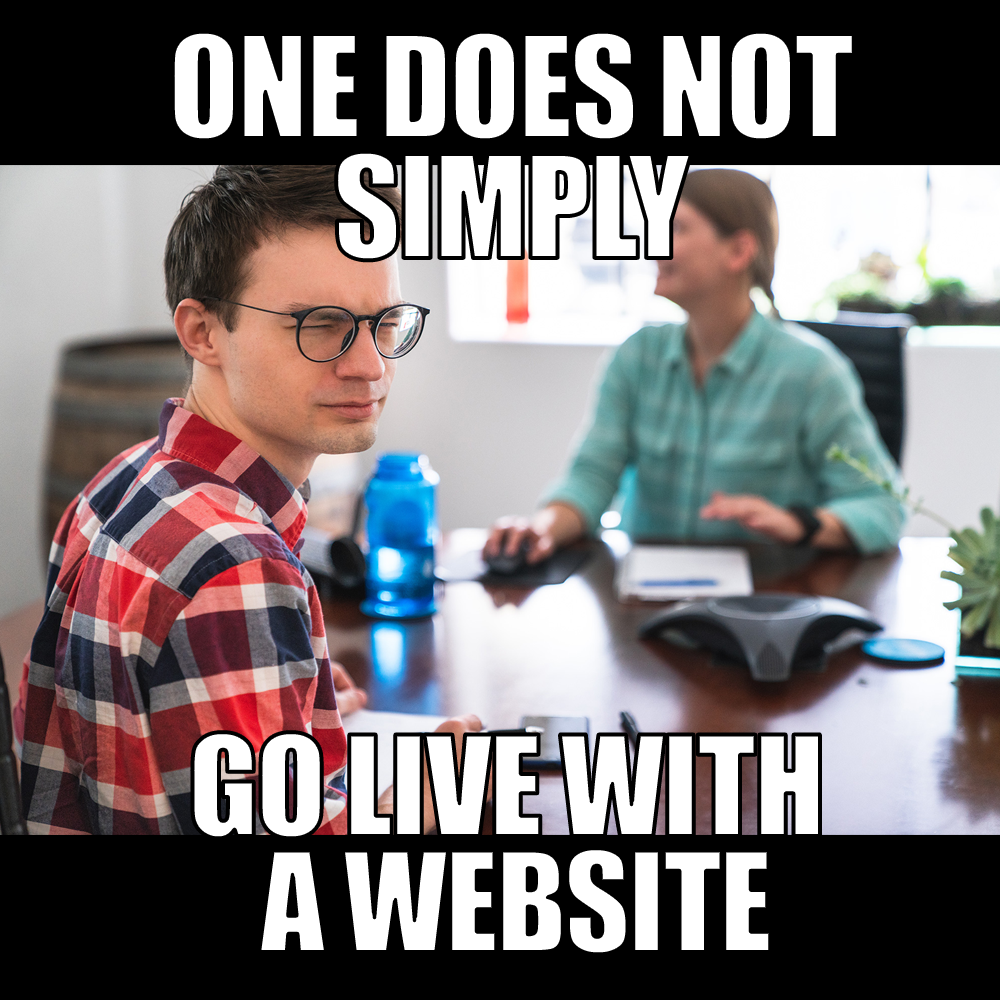 A meme of a man squinting with text on image saying