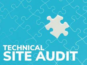 blue puzzle with white piece missing technical site audit type