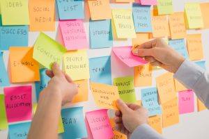 search engine optimization brainstorm post its