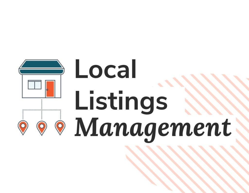 Local Listings Management title with house graphic