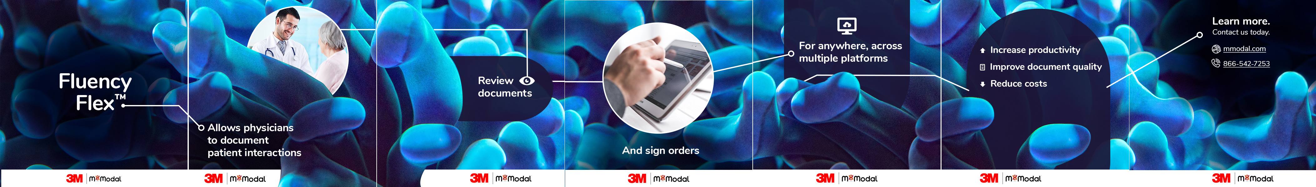 Carousel ad for 3M company MModal was designed by Oneupweb