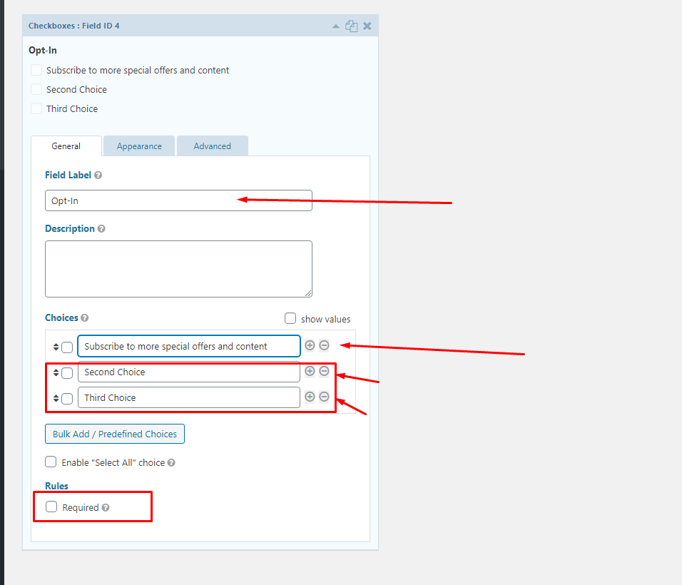 Creating checkbox form in Salesforce