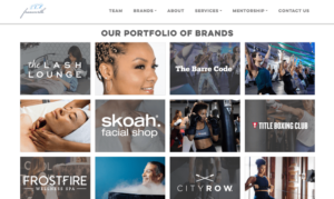the portfolio of brands on franworth's website