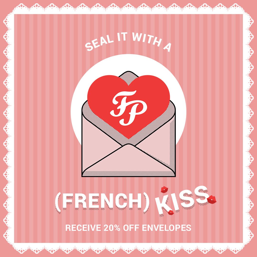 french paper valentines day ad