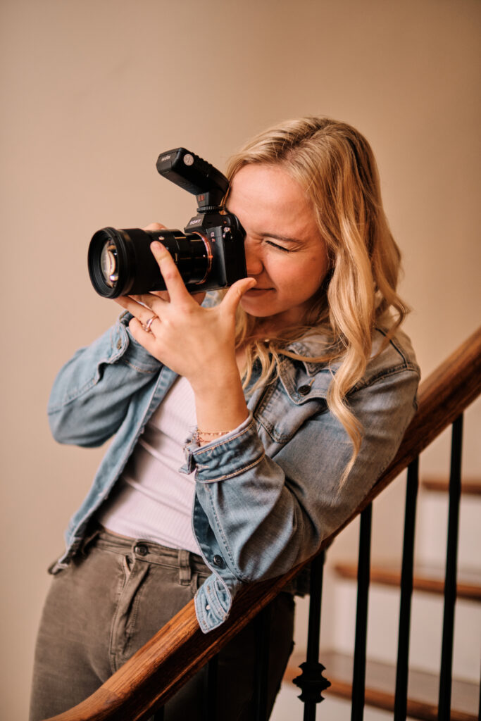 emily nelson working on a photo shoot