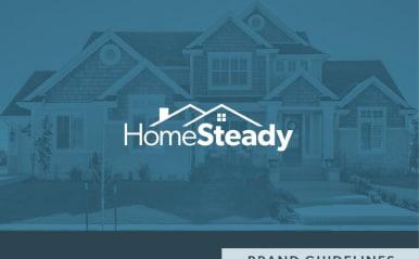 HomeSteady logo against a blue backdrop